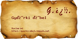 Györki Ábel névjegykártya