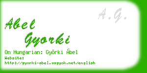 abel gyorki business card